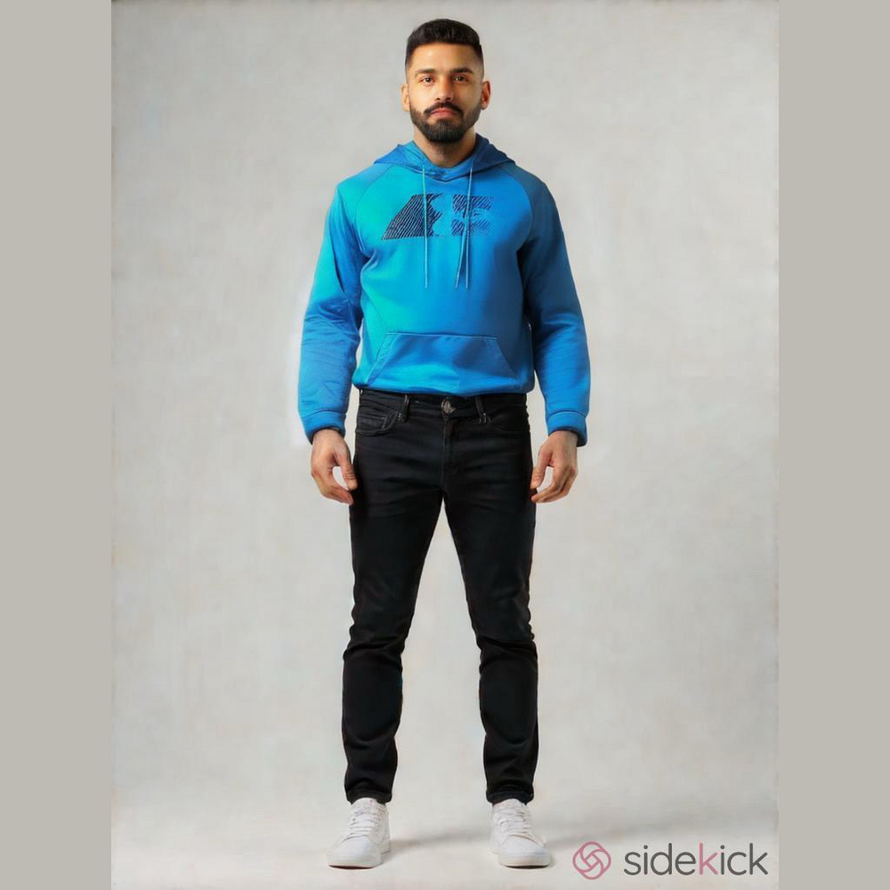 Under Armour Men's Fleece Graphic Hoodie Blue LPullover Long Sleeve